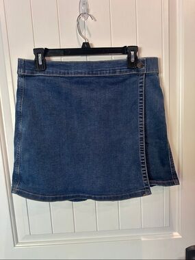 crown & ivy Dark Blue Denim Mini Skirt